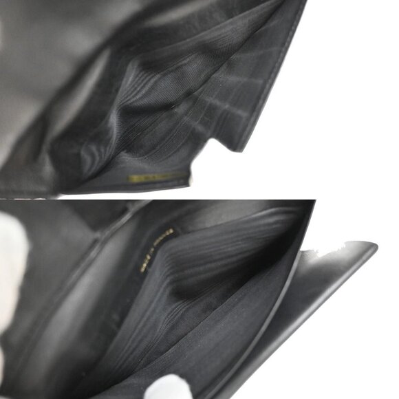 CHANEL CC Logo Bifold Long Wallet Grained Calfskin Leather Black GHW 34RF400 - Picture 12 of 15